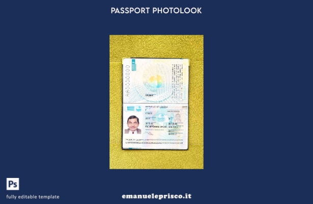 modello di aspetto fotografico del pass della Liberia in stile verificato